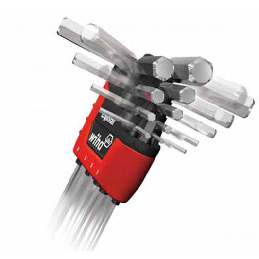 Juego de 13 Llaves Hexagonales Allen MagicRing Wiha con tecnología avanzada y diseño ergonómico.