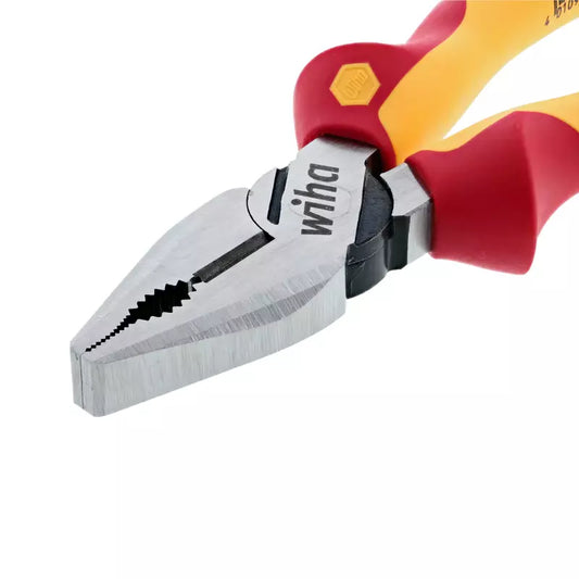 Juego de 6 herramientas dieléctricas Wiha 1000V, incluye alicates universales, de corte diagonal, de punta larga y destornilladores Phillips y planos con mango ergonómico antideslizante. Certificado para trabajos eléctricos de alta tensión.