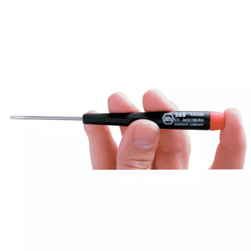 Destornillador Pentalobe Wiha PL4 x40mm para dispositivos Apple, con mango ergonómico antideslizante y punta de precisión