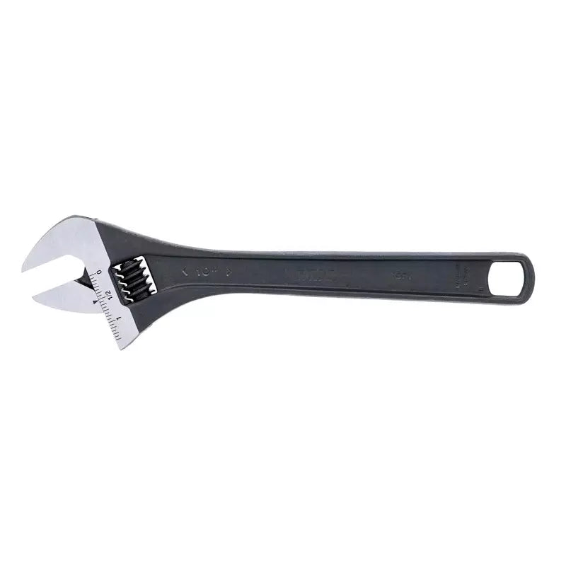 Llave ajustable fosfatada 12" Wiha con mordazas endurecidas, escala grabada con láser y diseño ergonómico resistente al óxido