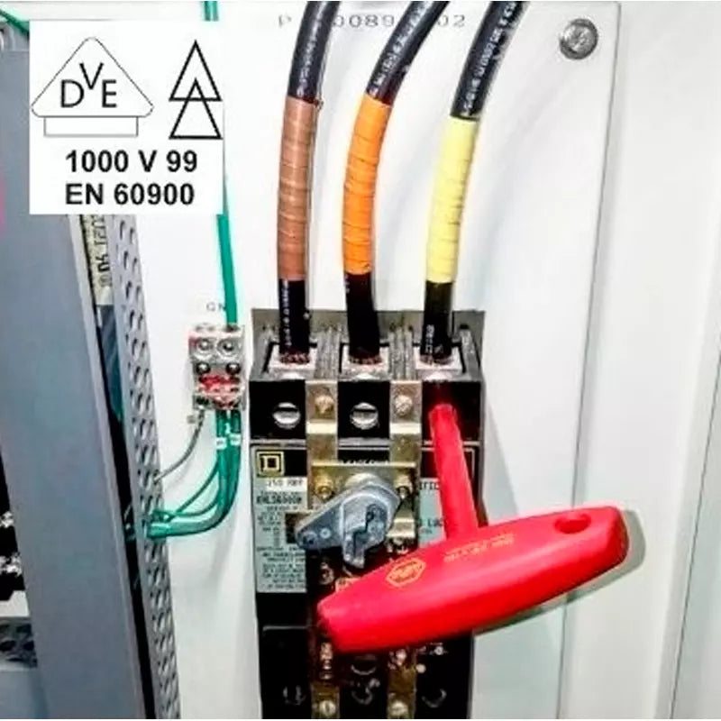 Set de llaves Mango T Wiha en pulgadas, aisladas 1000V para electricistas.