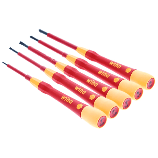 set 5 destornilladores perilleros aislados picofinish wiha planos y phillips 1000v con certificación vde