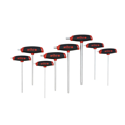 juego de llaves allen wiha con mango en t y organizador foam