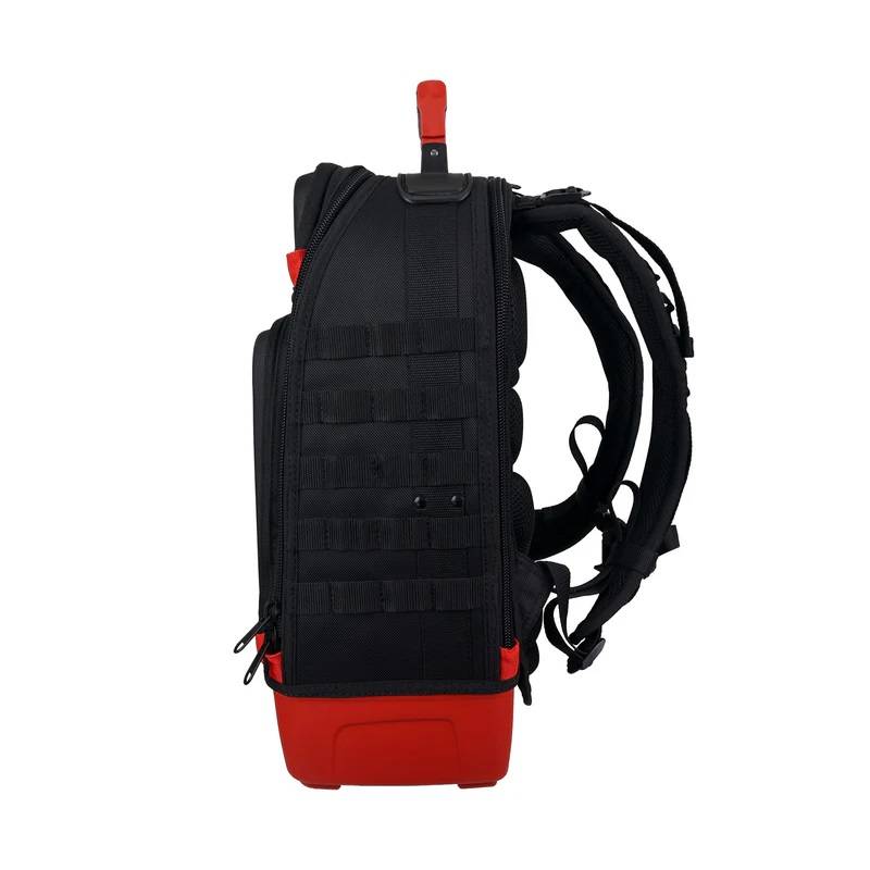 maleta wiha para electricistas con base impermeable correas acolchadas y 77 compartimentos