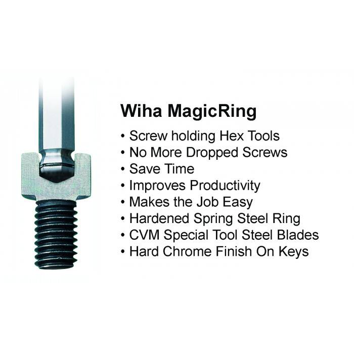 Juego de 13 Llaves Hexagonales Allen MagicRing Wiha con tecnología avanzada y diseño ergonómico.