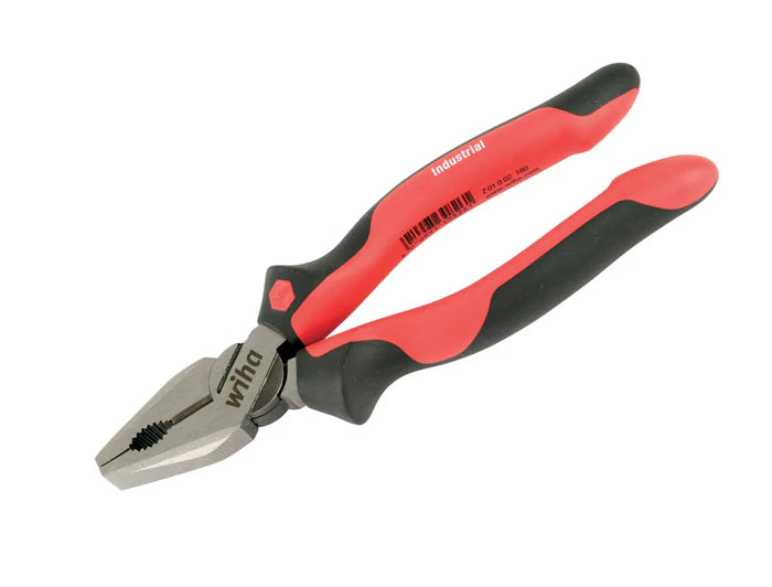 alicate universal industrial wiha de 8 pulgadas con mango softgrip y diseño antideslizante