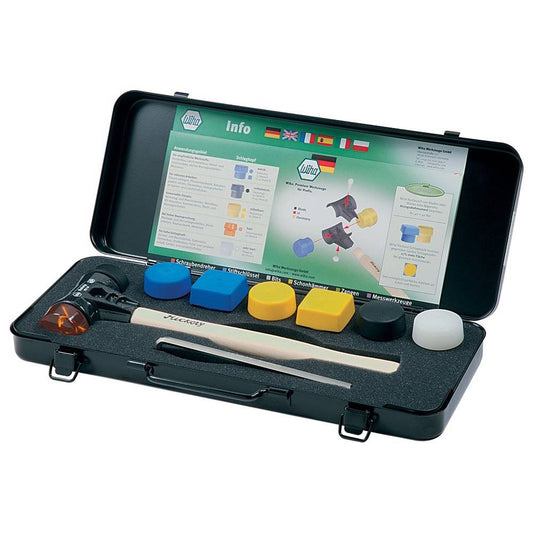 Set martillo antirrebote Wiha, cabezas blandas para precisión y control.