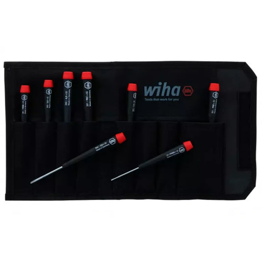 Juego de 8 destornilladores precisión Wiha (plano y phillips) para trabajos electrónicos.