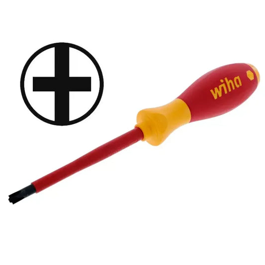 Destornillador Electricista Punta Xeno Aislado 1000V Wiha con Mango Ergonómico y Punta Xeno #2