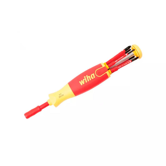Destornillador multipuntas, destornillador dieléctrico, Wiha Xeno SlimLine, herramienta aislada 1000V, destornillador para electricidad, herramienta ergonómica, destornillador Pop-Up, herramientas profesionales, seguridad eléctrica. Destornillador multipuntas, destornillador dieléctrico, Wiha Xeno SlimLine, herramienta aislada 1000V, destornillador para electricidad, herramienta ergonómica, destornillador Pop-Up, herramientas profesionales, seguridad eléctrica.