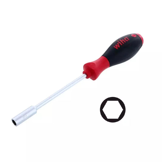 Destornillador tipo dado para tuercas hexagonales Wiha con mango SoftFinish® ergonómico 8.0x125mm