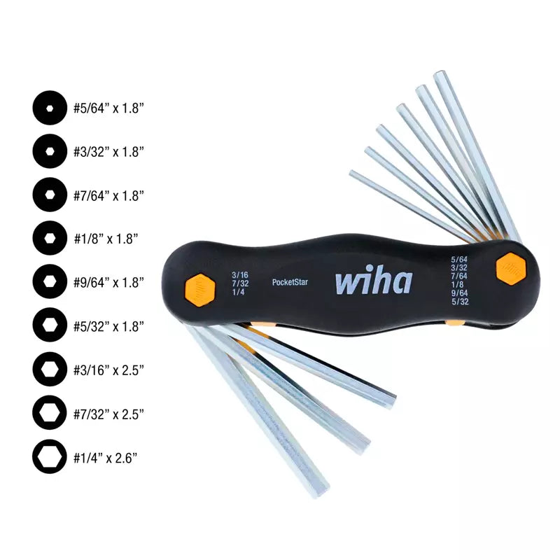 Llave Hexagonal PocketStar 9 en 1 de Wiha