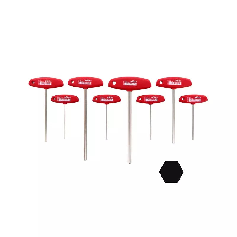 Juego de 8 Llaves Hexagonales Wiha con Mango en T – Precisión y Ergonomía