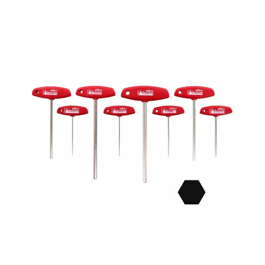 Juego de 8 Llaves Hexagonales Wiha con Mango en T – Precisión y Ergonomía
