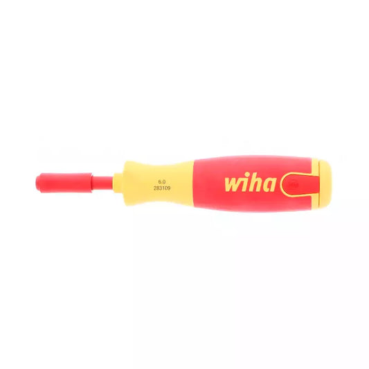 Destornillador Multipuntas Aislado 1000V SlimLine Wiha con mango Pop-Up y 6 varillas dieléctricas para trabajos eléctricos de alta tensión.