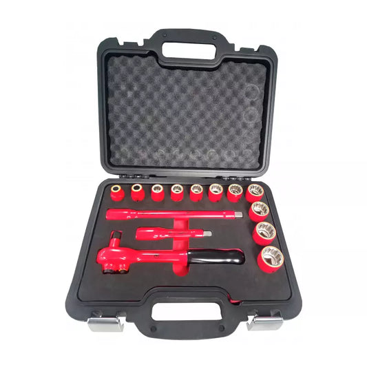 dados aislados Juego de dados y accesorios aislados Wiha 1000V en milímetros con maleta, encastre 1/2”