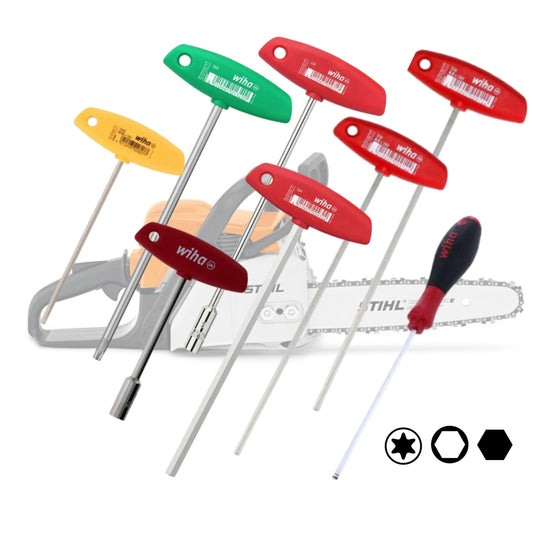 kit de llaves allen y torx wiha para motosierras stihl husqvarna acero resistente